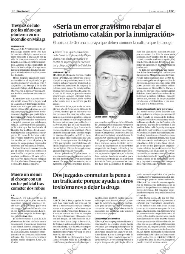 ABC MADRID 30-12-2002 página 20