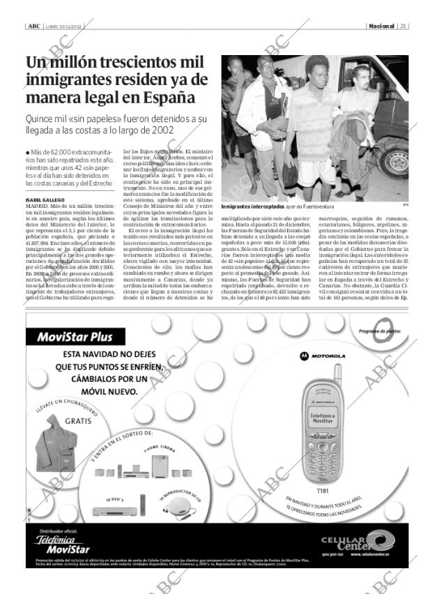 ABC MADRID 30-12-2002 página 21