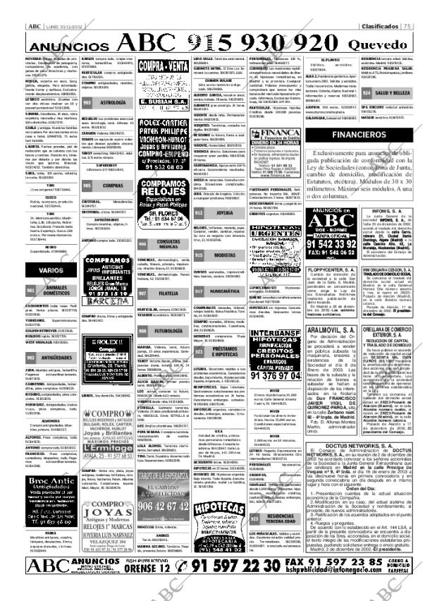 ABC MADRID 30-12-2002 página 75