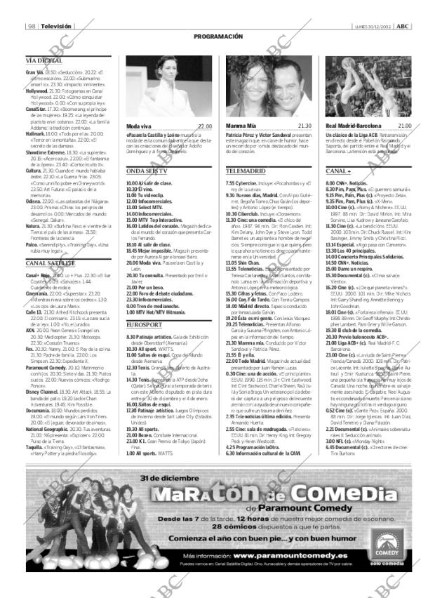 ABC MADRID 30-12-2002 página 98
