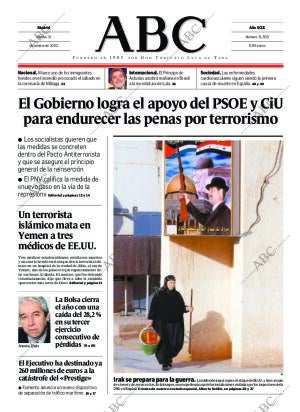 ABC MADRID 31-12-2002 página 1