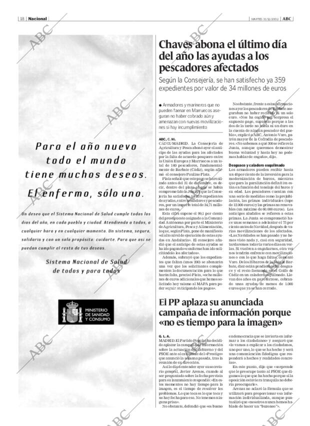 ABC MADRID 31-12-2002 página 18