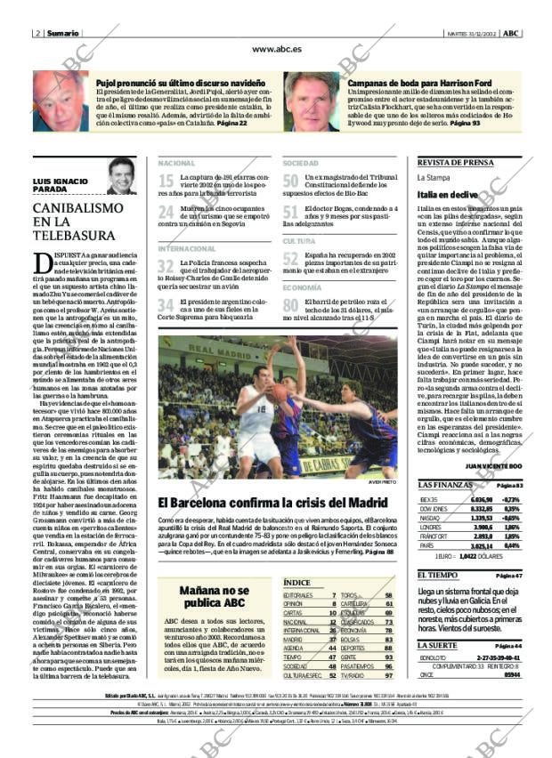 ABC MADRID 31-12-2002 página 2