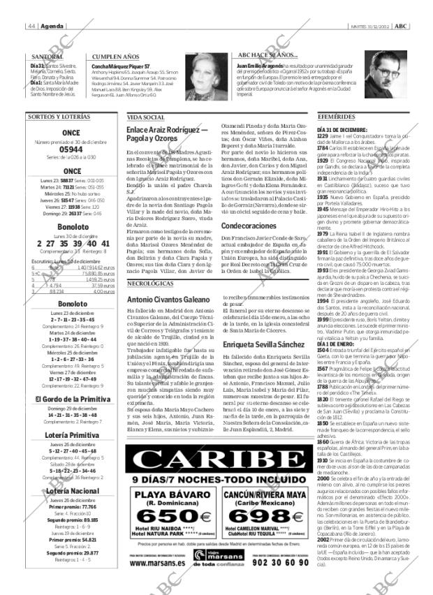ABC MADRID 31-12-2002 página 44