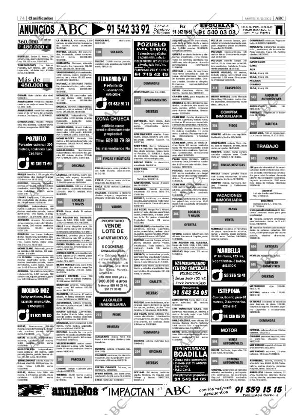 ABC MADRID 31-12-2002 página 74