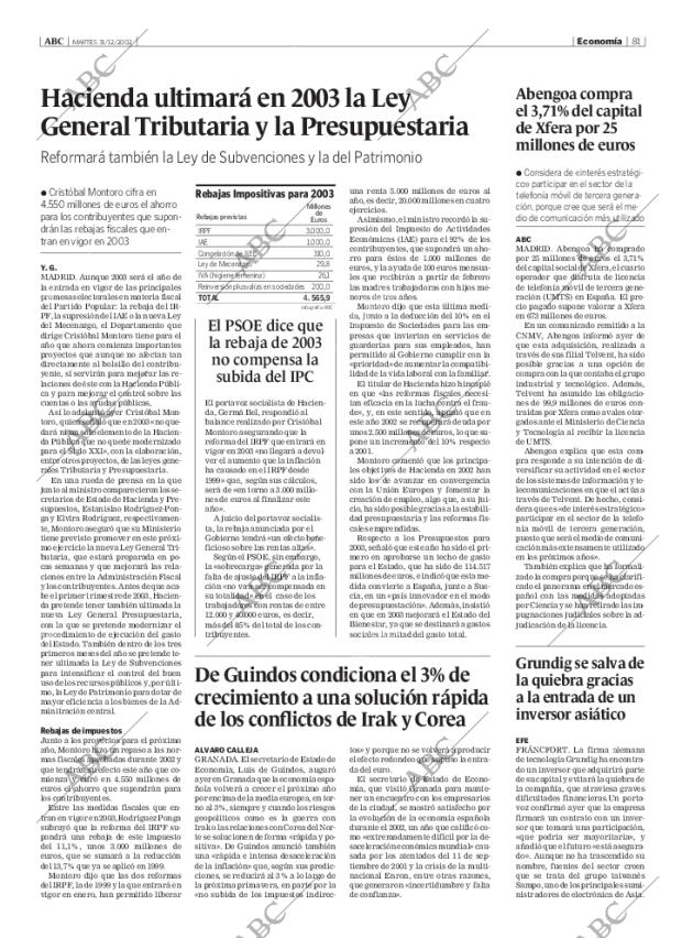 ABC MADRID 31-12-2002 página 81