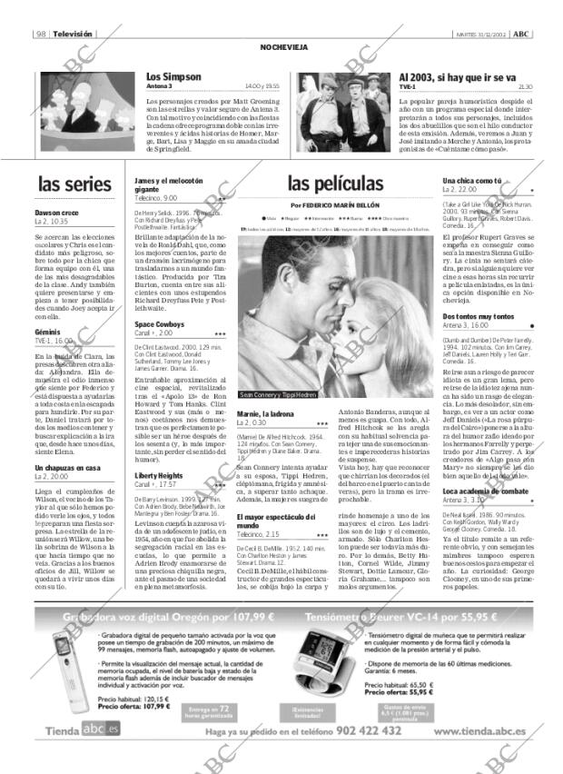 ABC MADRID 31-12-2002 página 98