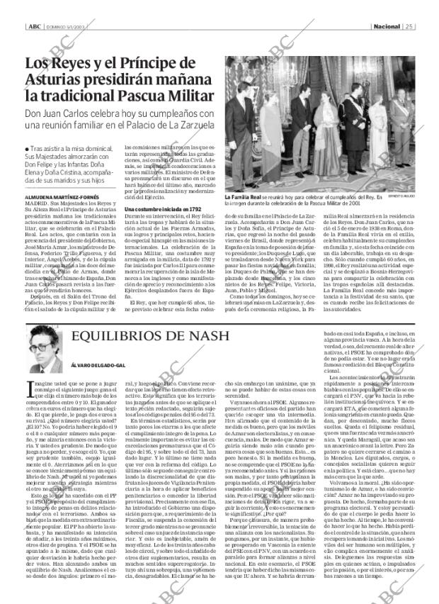 ABC MADRID 05-01-2003 página 25
