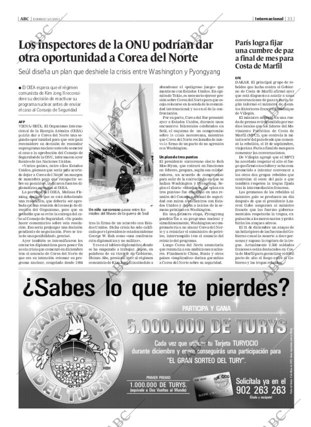 ABC MADRID 05-01-2003 página 33