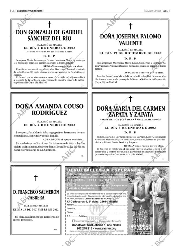 ABC MADRID 05-01-2003 página 66