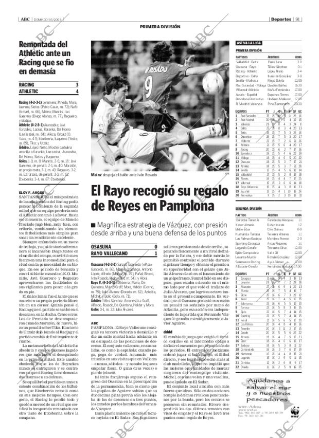 ABC MADRID 05-01-2003 página 91