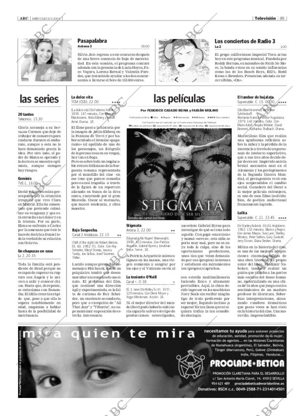 ABC SEVILLA 08-01-2003 página 89