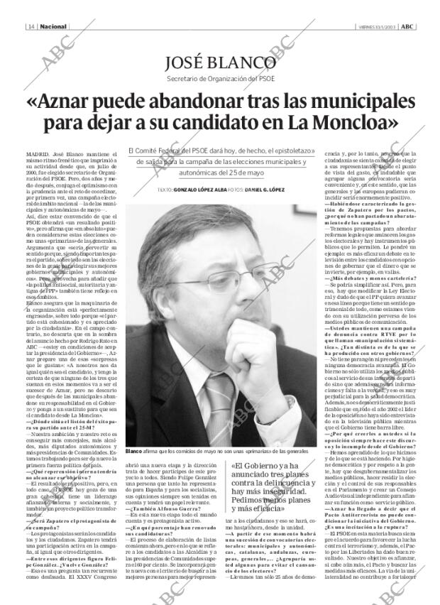 ABC MADRID 10-01-2003 página 14