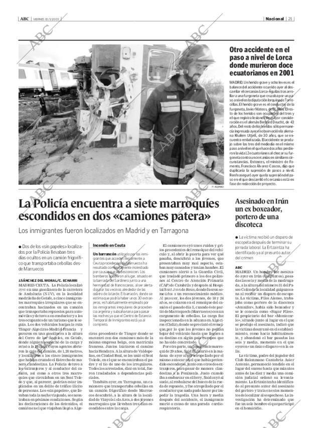 ABC MADRID 10-01-2003 página 21