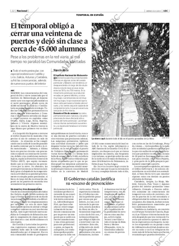 ABC MADRID 10-01-2003 página 22