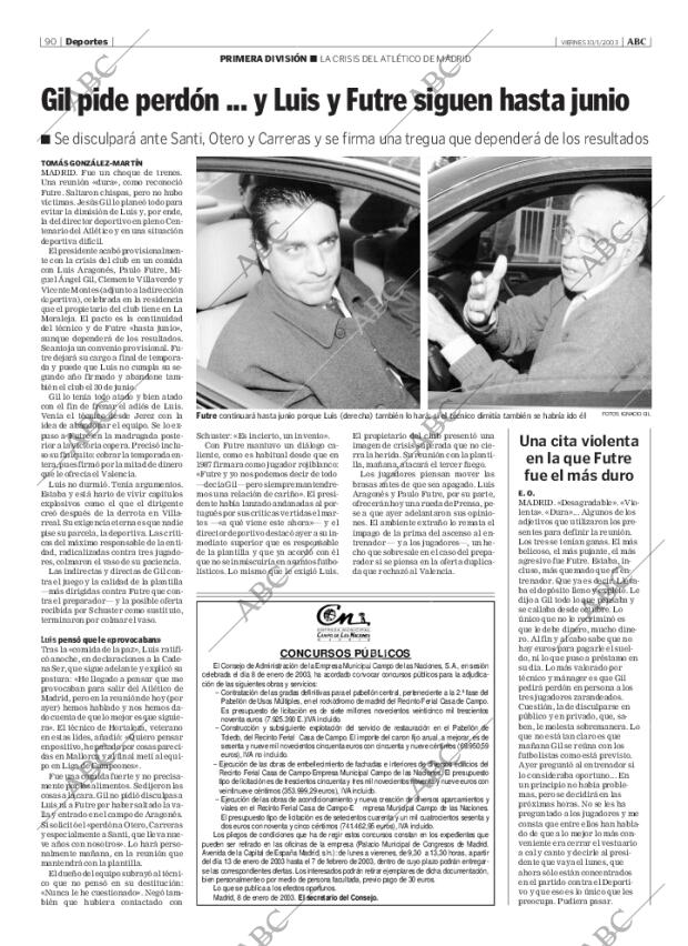 ABC MADRID 10-01-2003 página 90