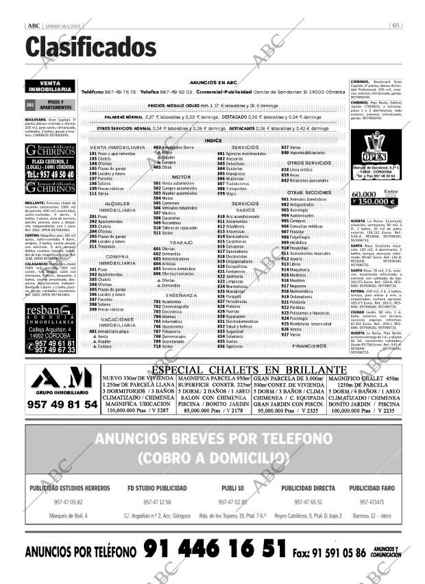 ABC CORDOBA 18-01-2003 página 65