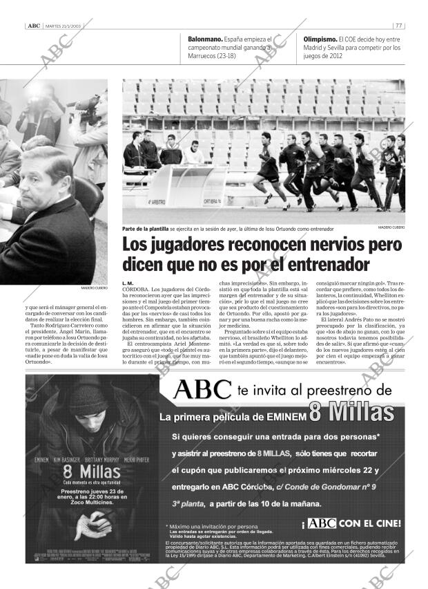 ABC CORDOBA 21-01-2003 página 77