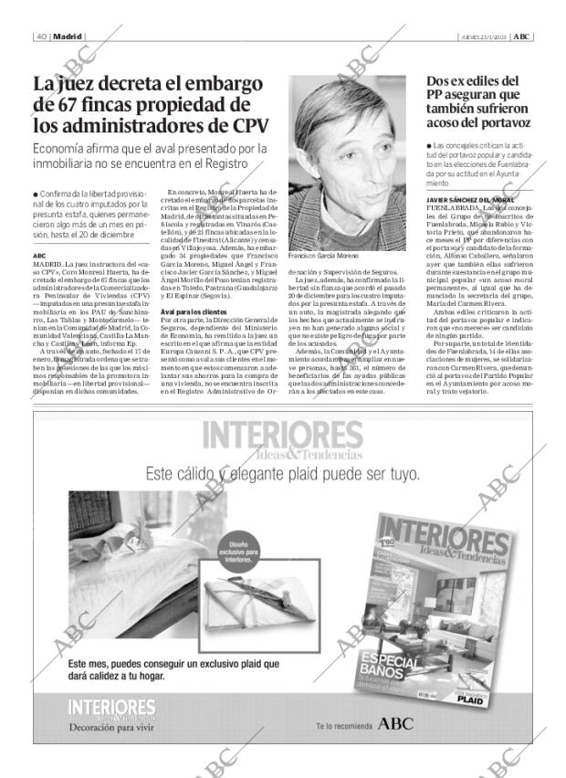 ABC MADRID 23-01-2003 página 40