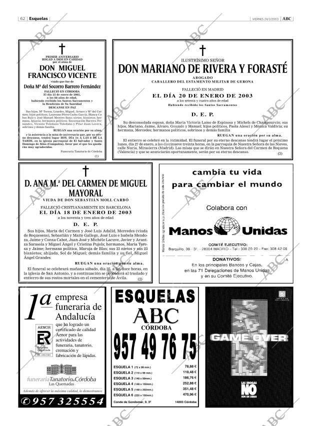 ABC CORDOBA 24-01-2003 página 62