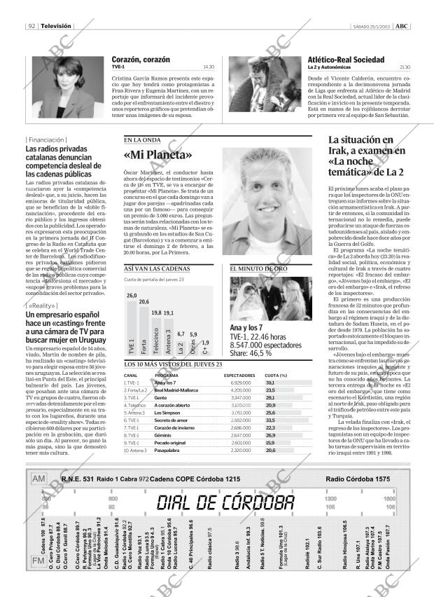 ABC CORDOBA 25-01-2003 página 92