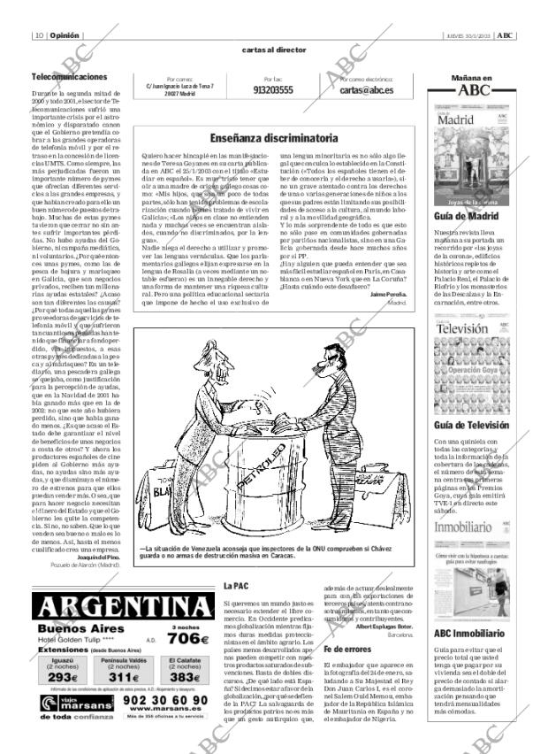 ABC MADRID 30-01-2003 página 10
