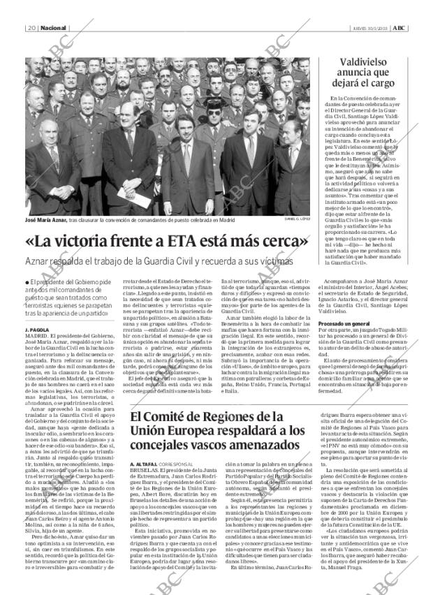 ABC MADRID 30-01-2003 página 20