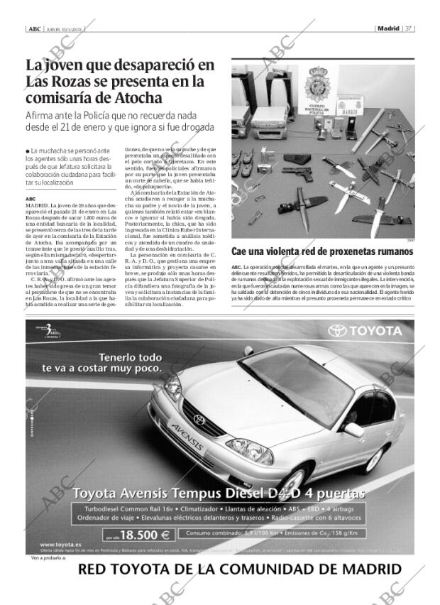 ABC MADRID 30-01-2003 página 37