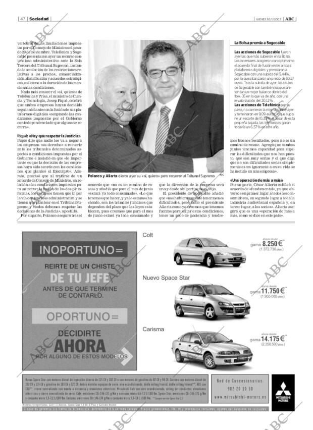 ABC MADRID 30-01-2003 página 47