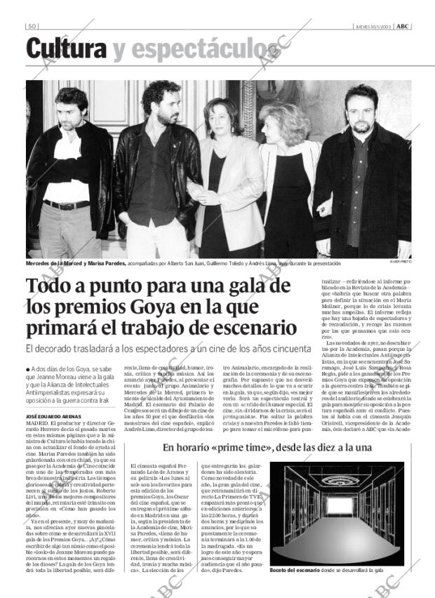 ABC MADRID 30-01-2003 página 50