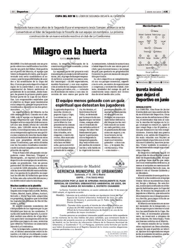 ABC MADRID 30-01-2003 página 88