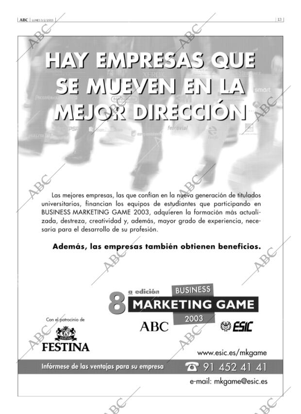 ABC MADRID 03-02-2003 página 13