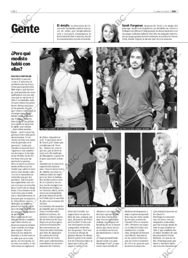 ABC MADRID 03-02-2003 página 88