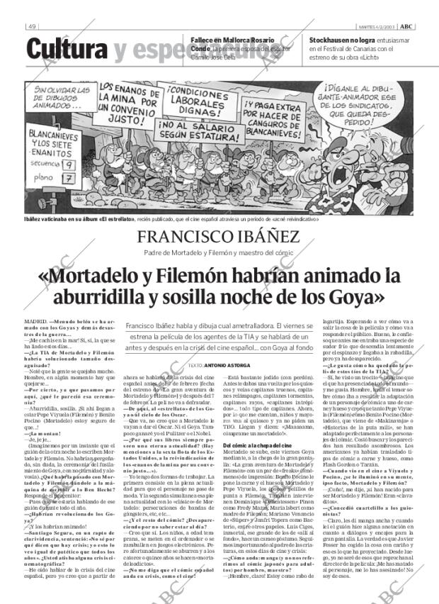 ABC MADRID 04-02-2003 página 49