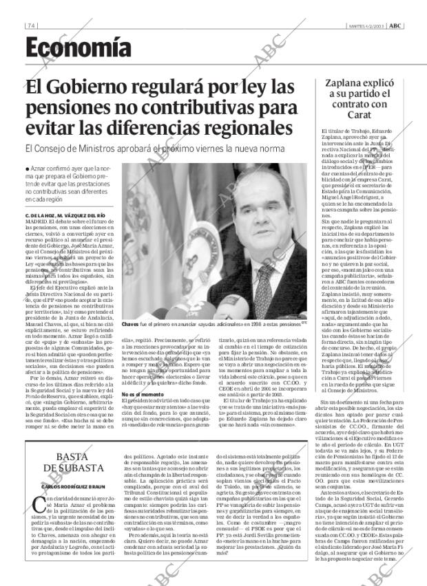 ABC MADRID 04-02-2003 página 74