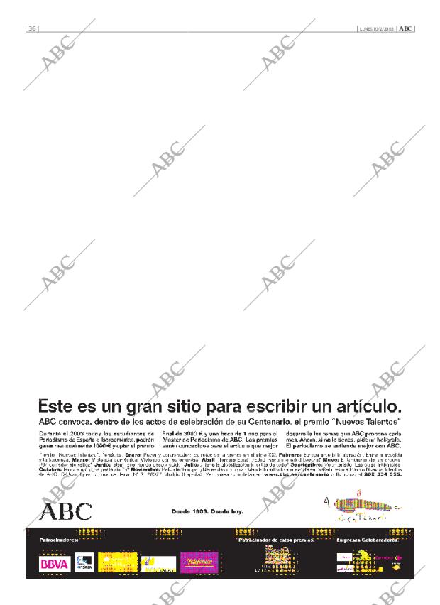 ABC MADRID 10-02-2003 página 36