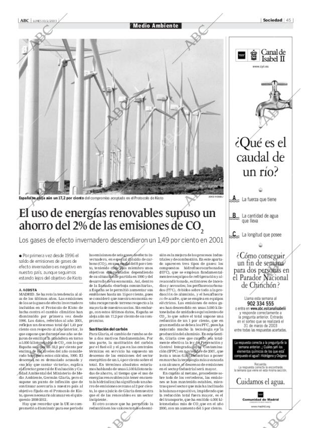 ABC MADRID 10-02-2003 página 45