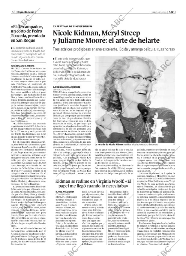 ABC MADRID 10-02-2003 página 50
