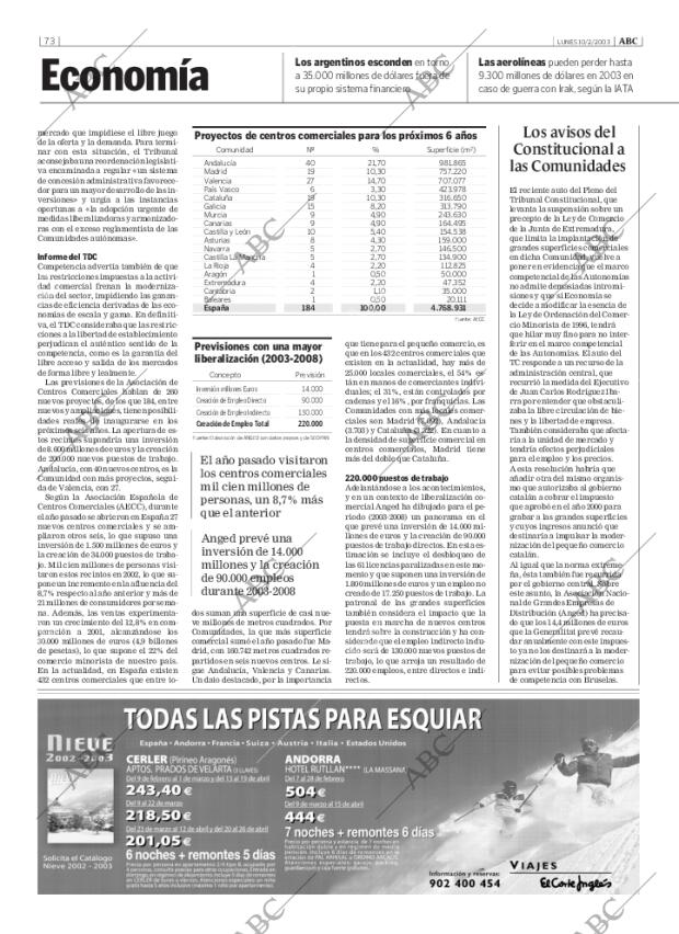 ABC MADRID 10-02-2003 página 73