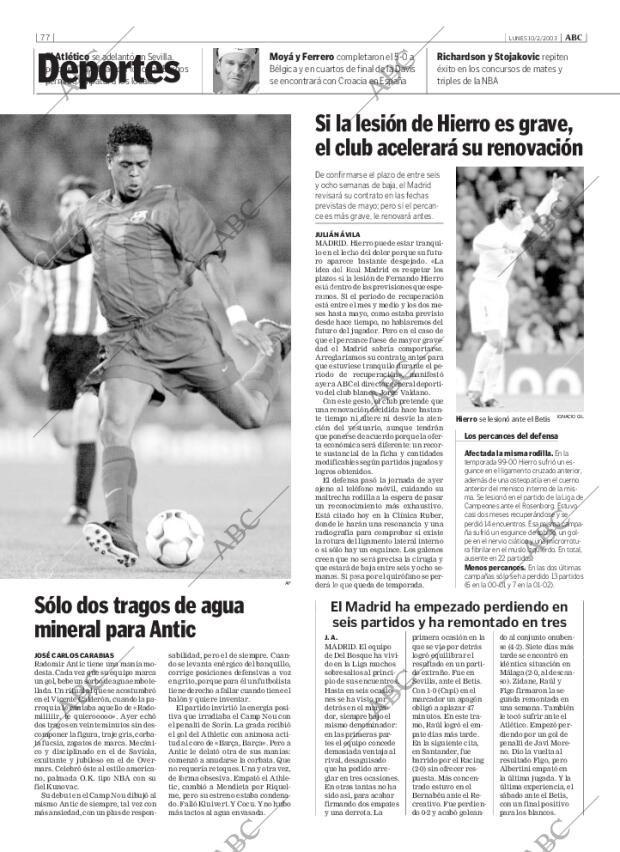 ABC MADRID 10-02-2003 página 77