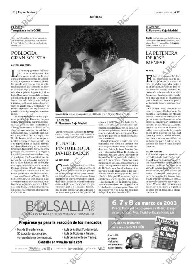 ABC MADRID 21-02-2003 página 52