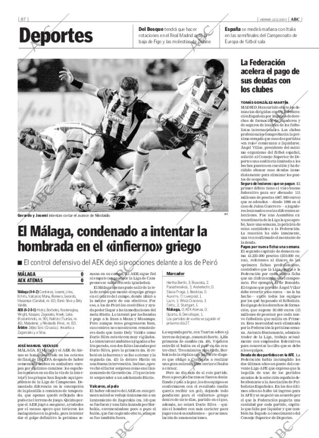 ABC MADRID 21-02-2003 página 87