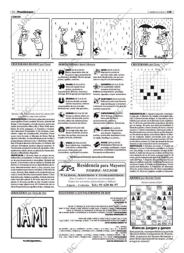 ABC MADRID 21-02-2003 página 94