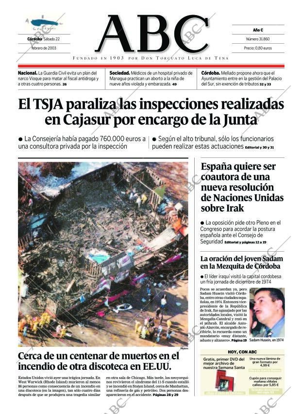 ABC CORDOBA 22-02-2003 página 1