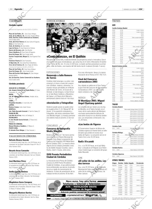 ABC CORDOBA 22-02-2003 página 44