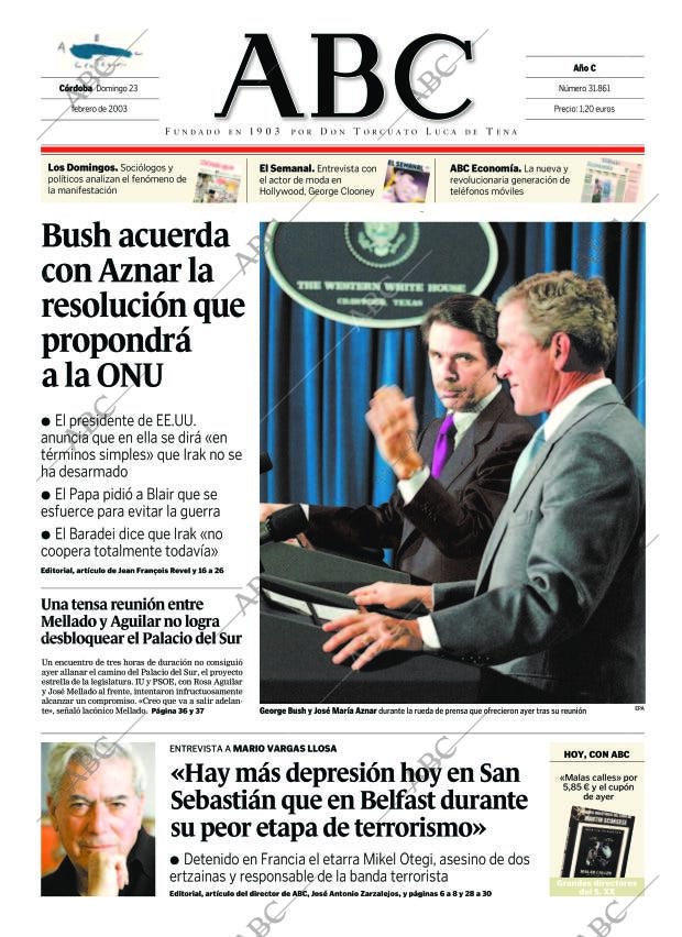 ABC CORDOBA 23-02-2003 página 1