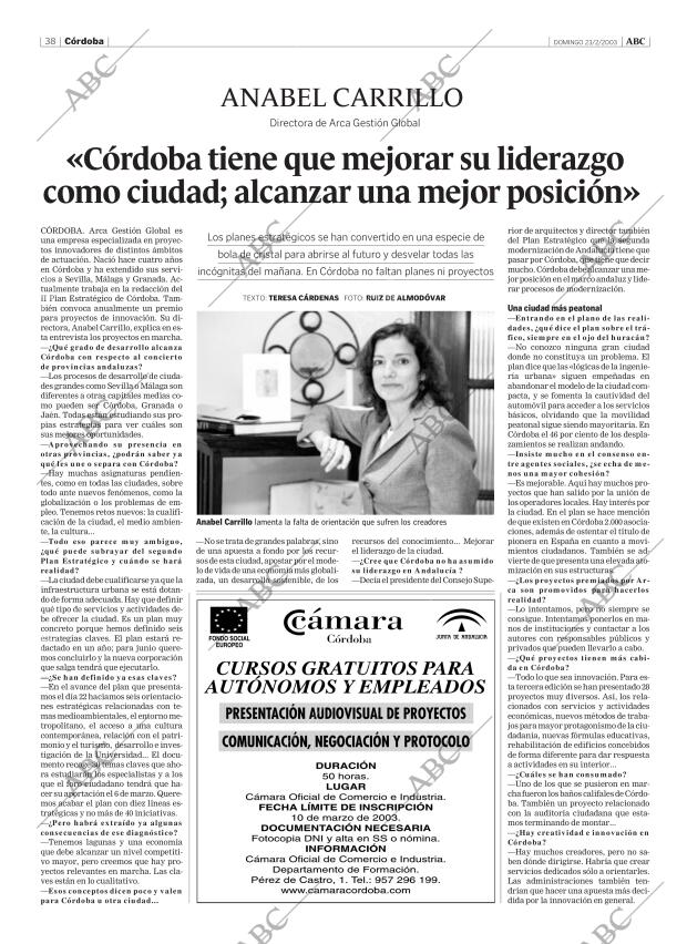 ABC CORDOBA 23-02-2003 página 38