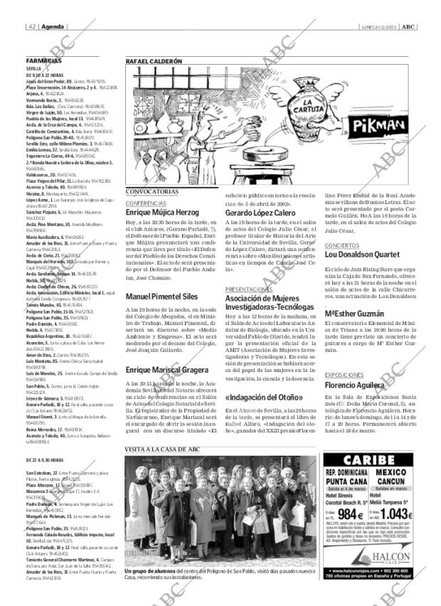 ABC SEVILLA 24-02-2003 página 42