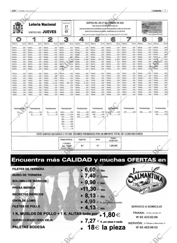 ABC SEVILLA 28-02-2003 página 77