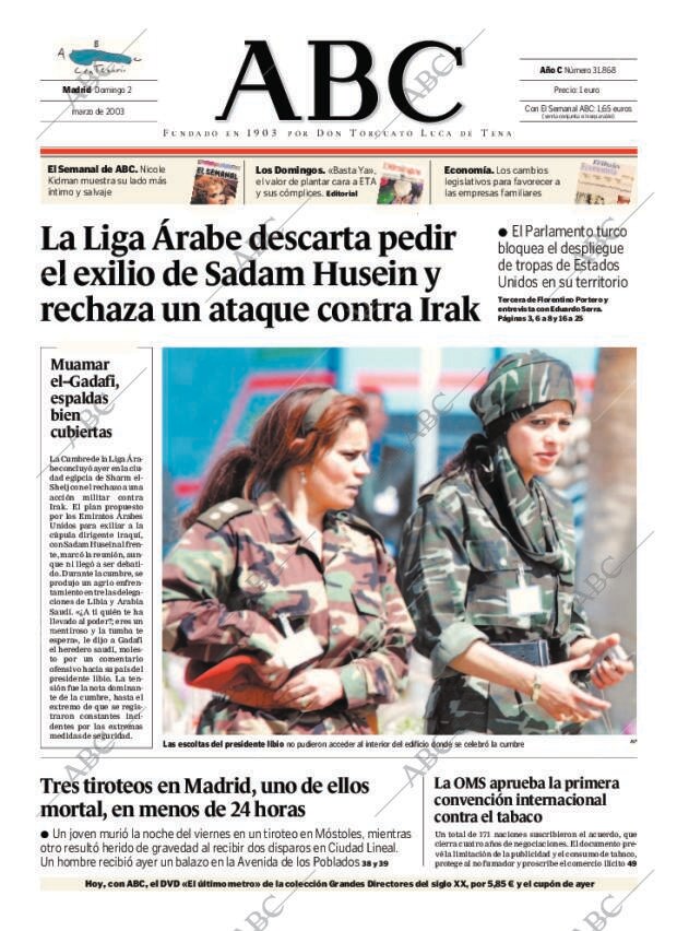 ABC MADRID 02-03-2003 página 1